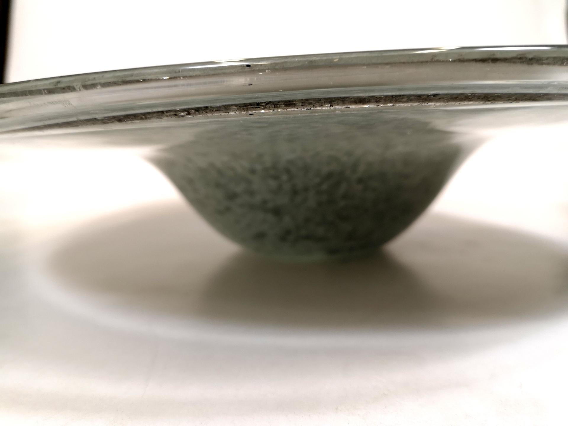 European WMF Ikora Handmade Grey Crystal Bowl, 1970s For Sale