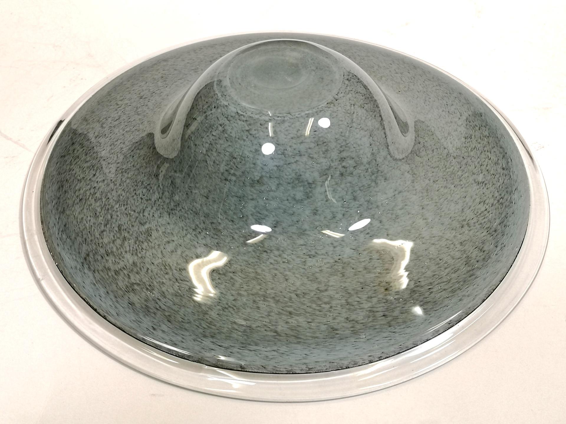 Late 20th Century WMF Ikora Handmade Grey Crystal Bowl, 1970s For Sale
