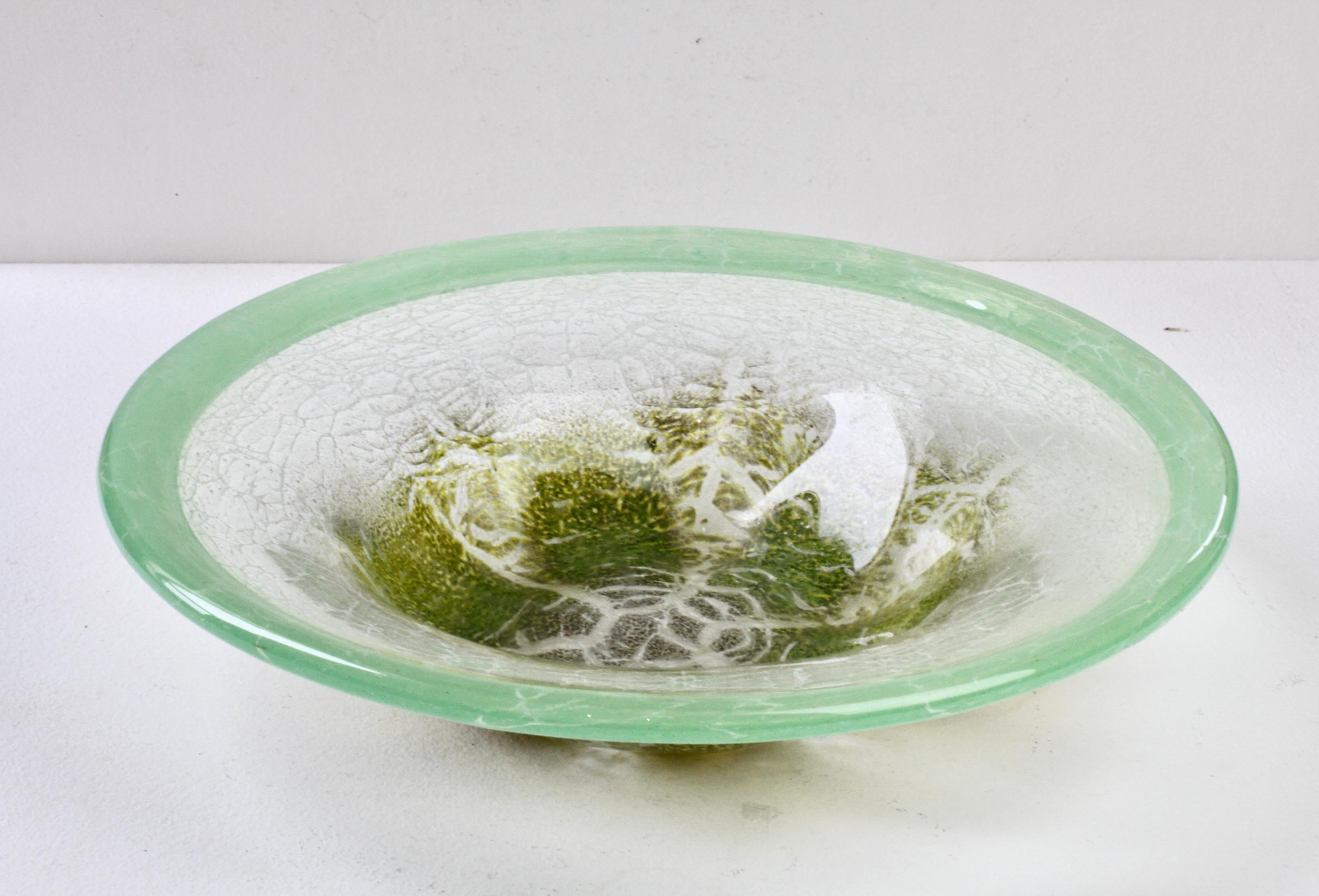 WMF Ikora Gran cuenco, plato o vide-poche de cristal Art Déco Bauhaus Años 30 Alemán en venta