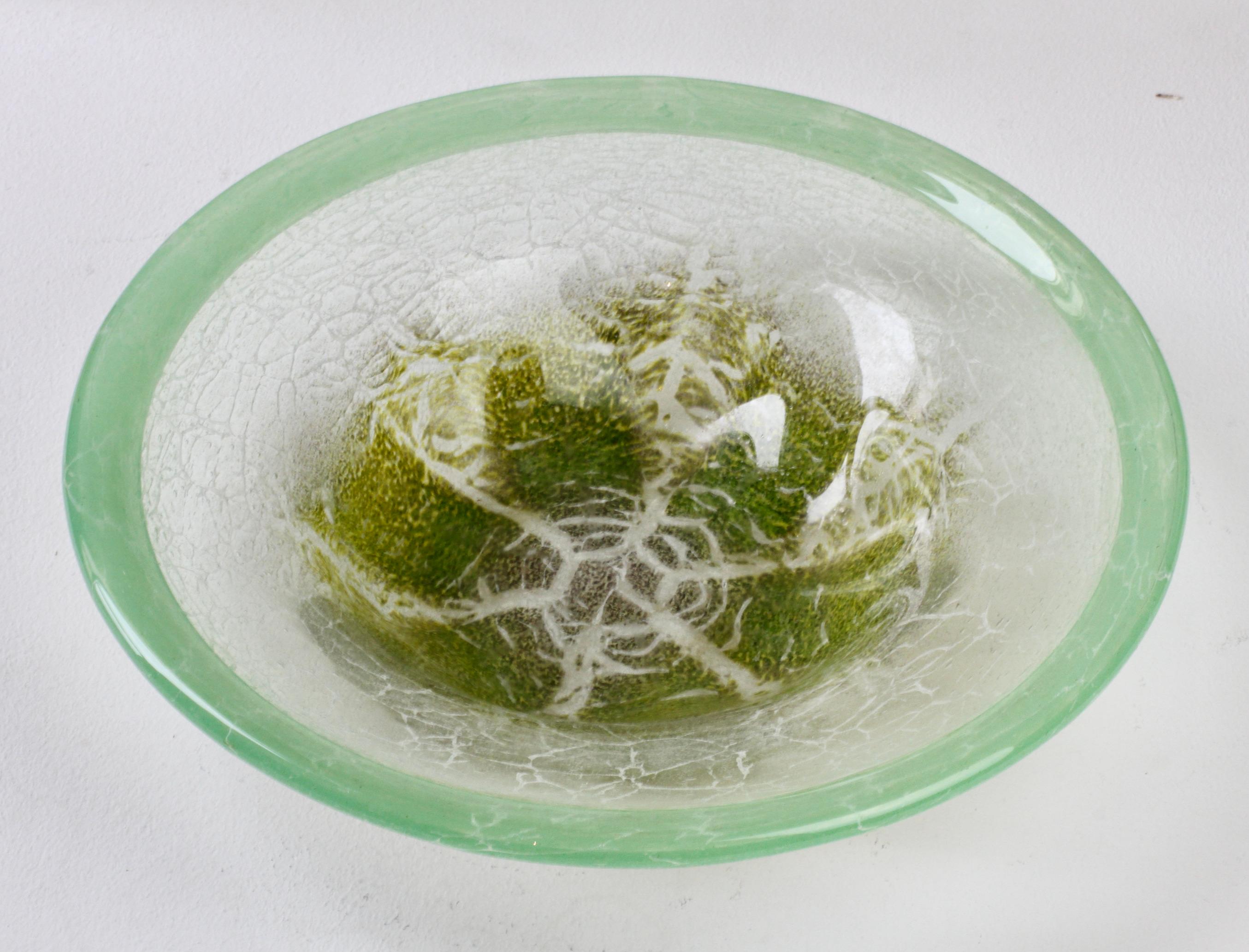 WMF Ikora Gran cuenco, plato o vide-poche de cristal Art Déco Bauhaus Años 30 mediados del siglo XX en venta