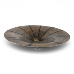 WMF Ikora Skulpturale Bauhaus-Schale, versilbertes Messing, von Paul Haustein, 1920