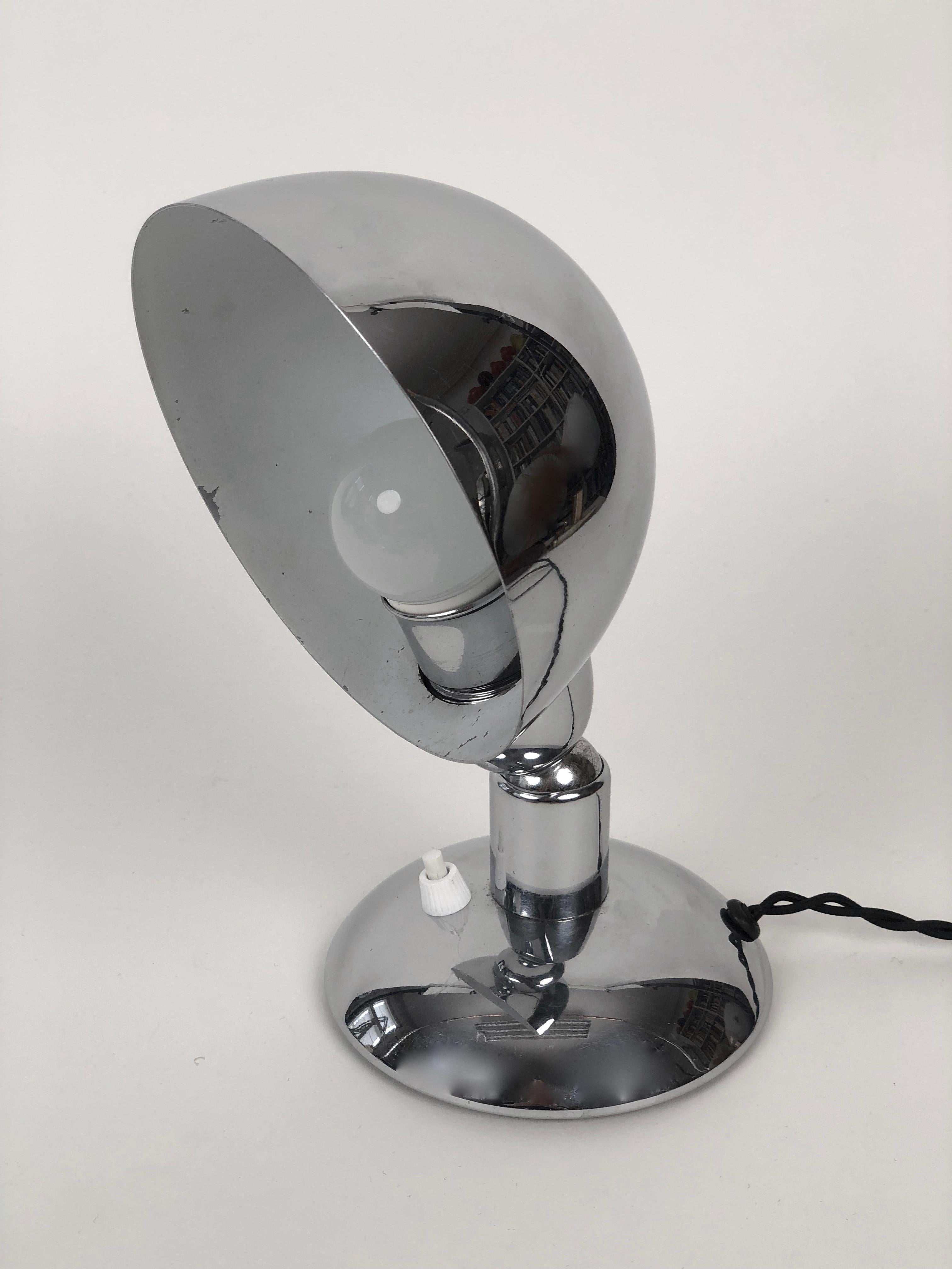 Mid-20th Century WMF Ikora Table Lamp / Wall Reflector in Bauhaus Manner from the 1930s Chrome For Sale