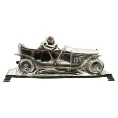 W.M.F inkwell art nouveau racing car