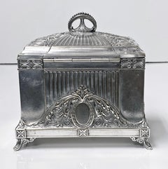WMF Jewelry Box Jugendstil Secessionist Silver Plate, Germany, circa 1900