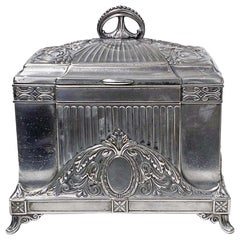 WMF Jewellery Box Jugendstil Secessionist Silver Plate, Germany, circa 1900