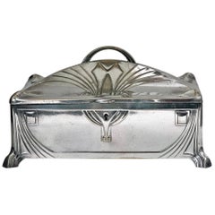 WMF Jugendstil Secessionist Silver Plate Jewelry Box Germany, circa 1906
