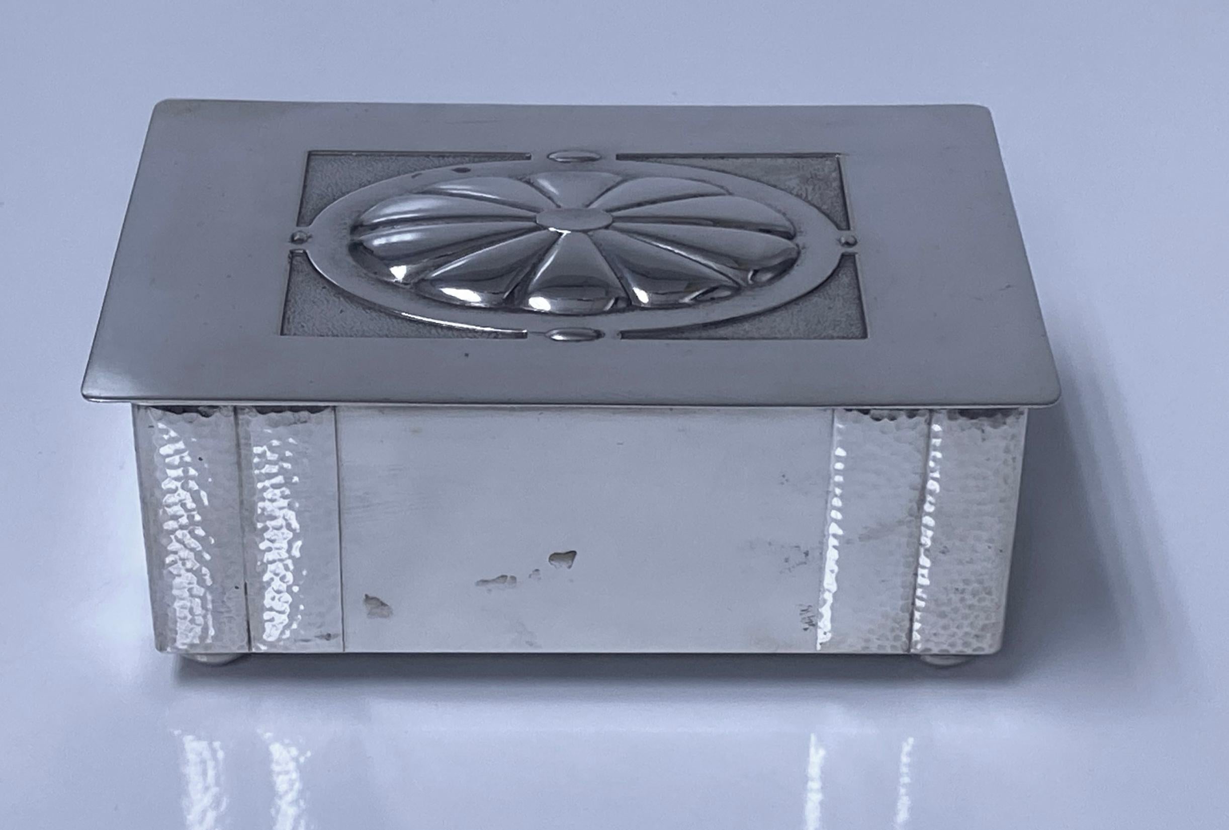 German WMF Jugendstil Silver Plate Cigarette or Jewellery Box C.1920