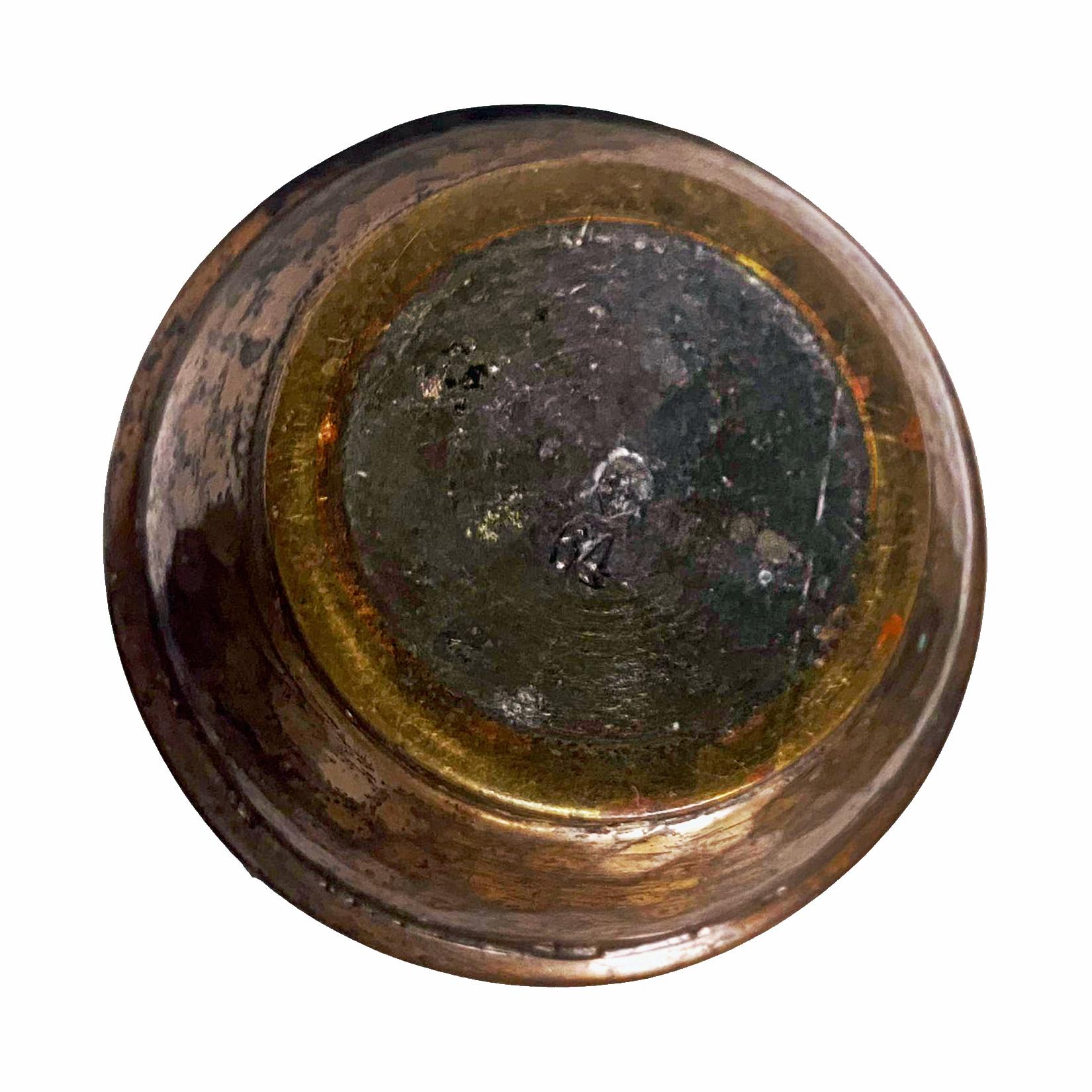 Bronze WMF Jugendstil small hammered patinated bronze Vase C.1910