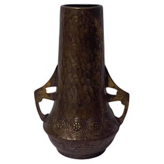 WMF Jugendstil small hammered patinated bronze Vase C.1910