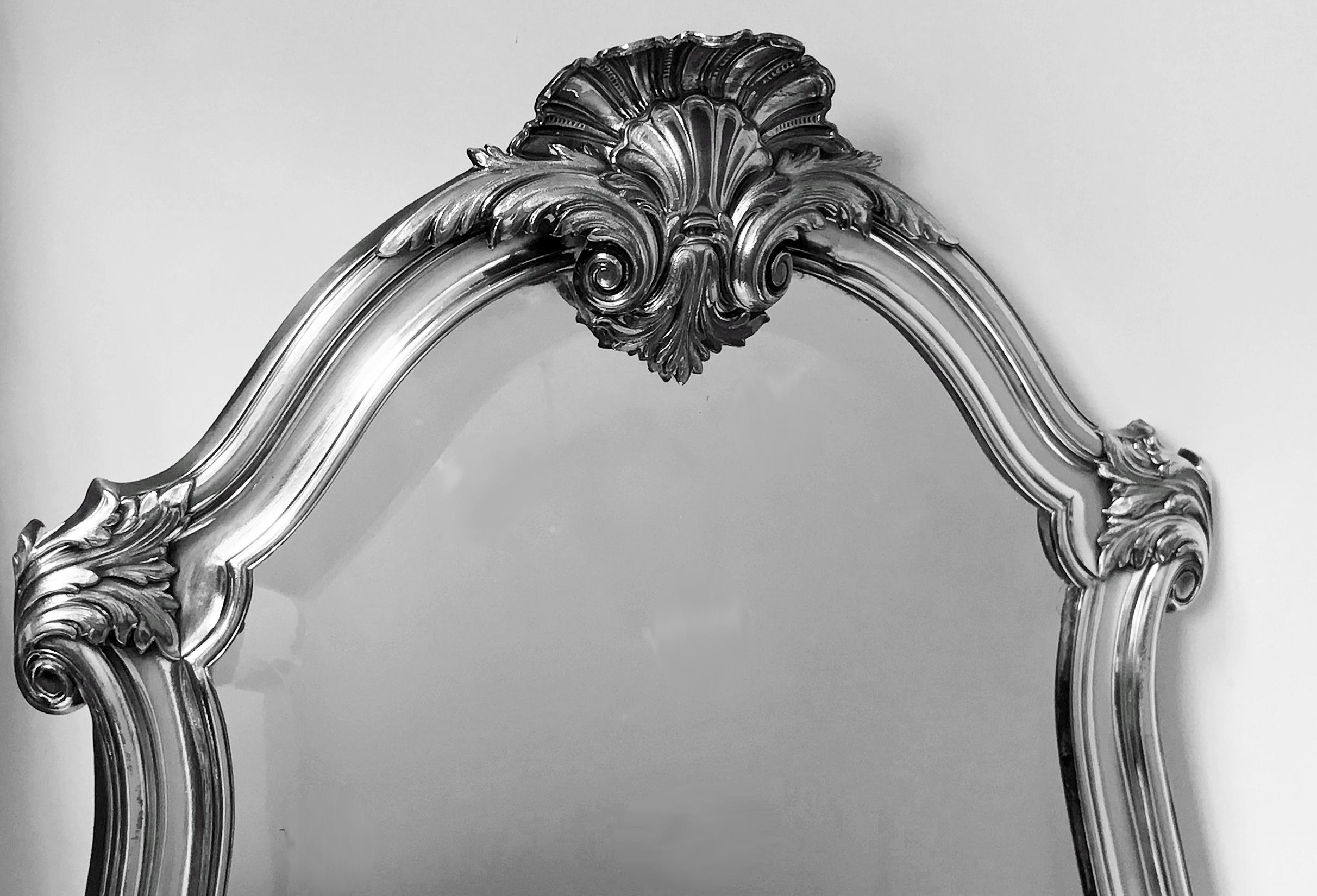 pewter mirror antique