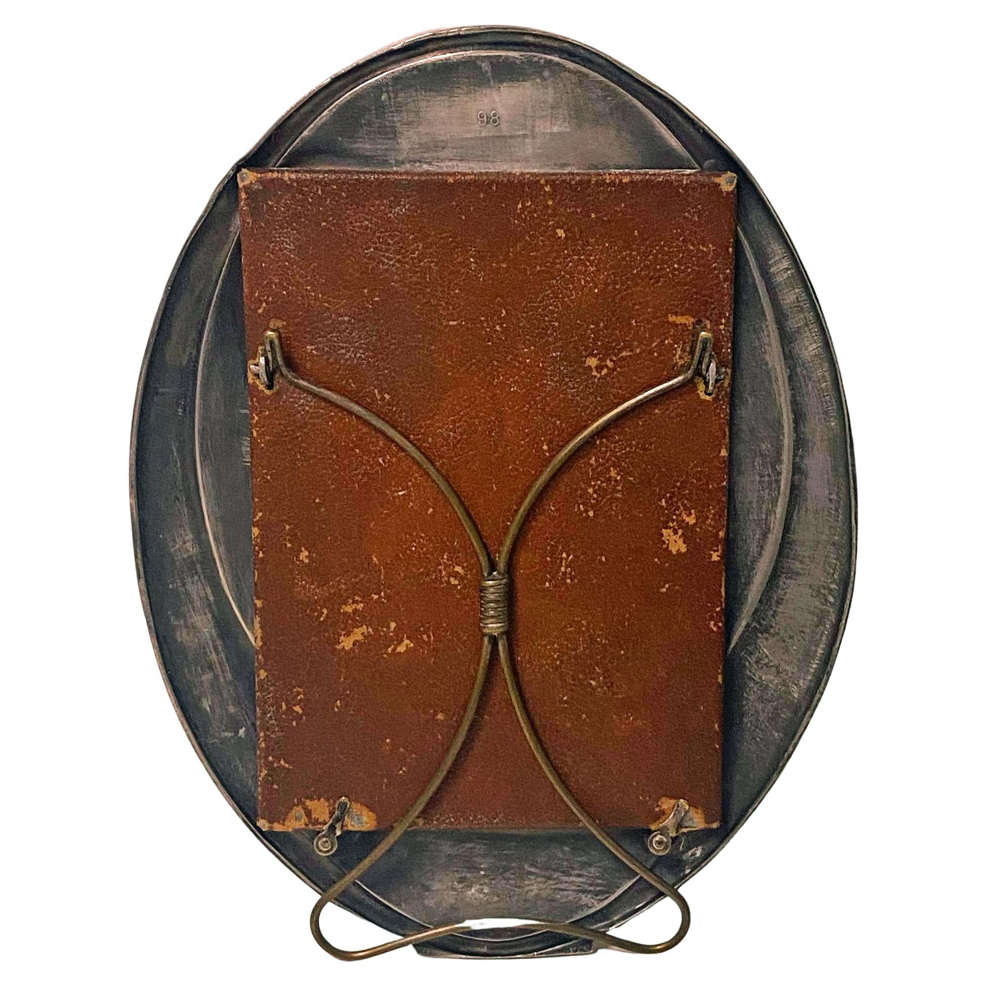 WMF Marco de fotografía ovalado grande de estaño C.1910 principios del siglo XX en venta