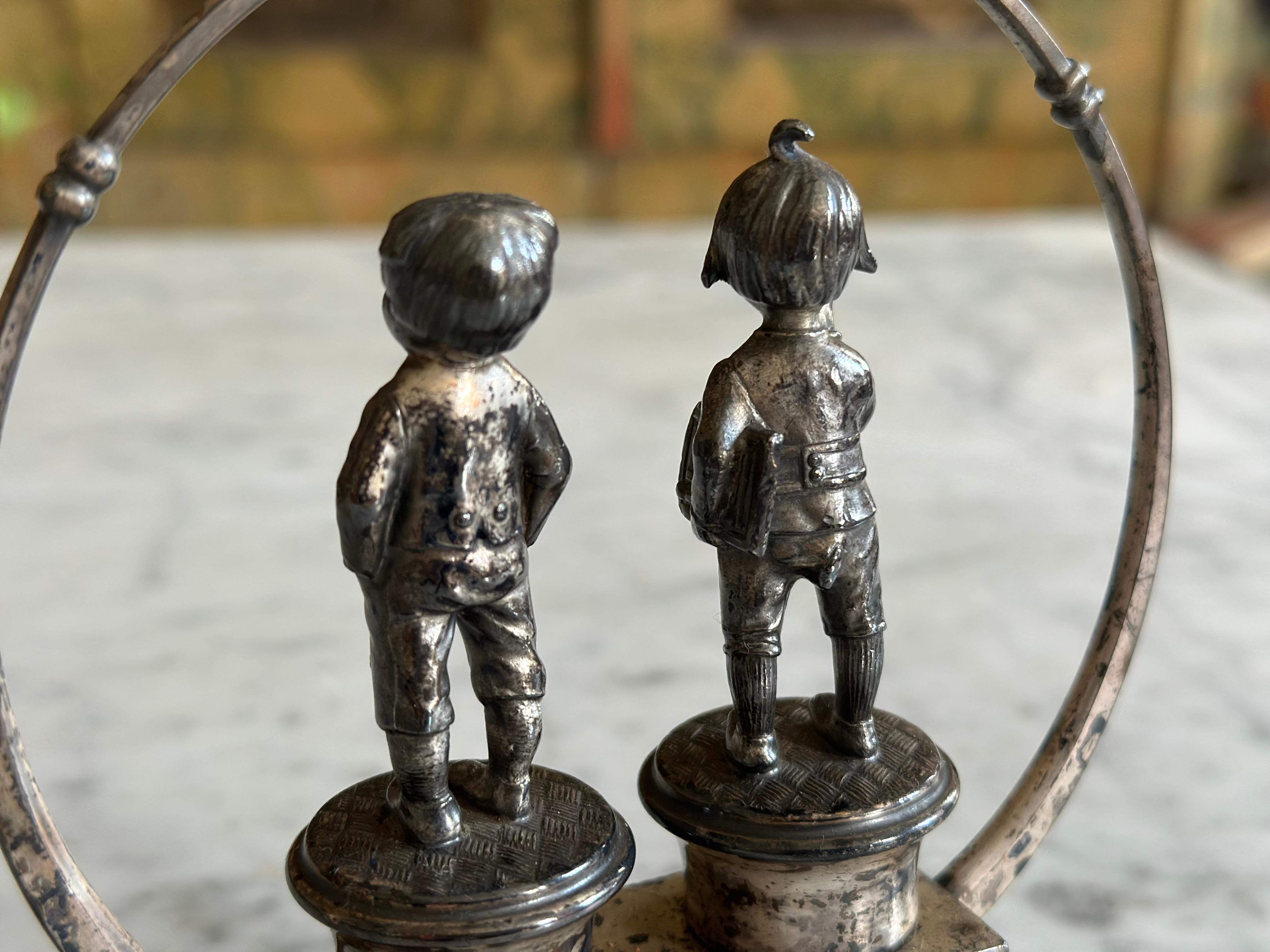 WMF “Max and Moritz” Silver-Plated Cork Holder, circa 1900 For Sale 5