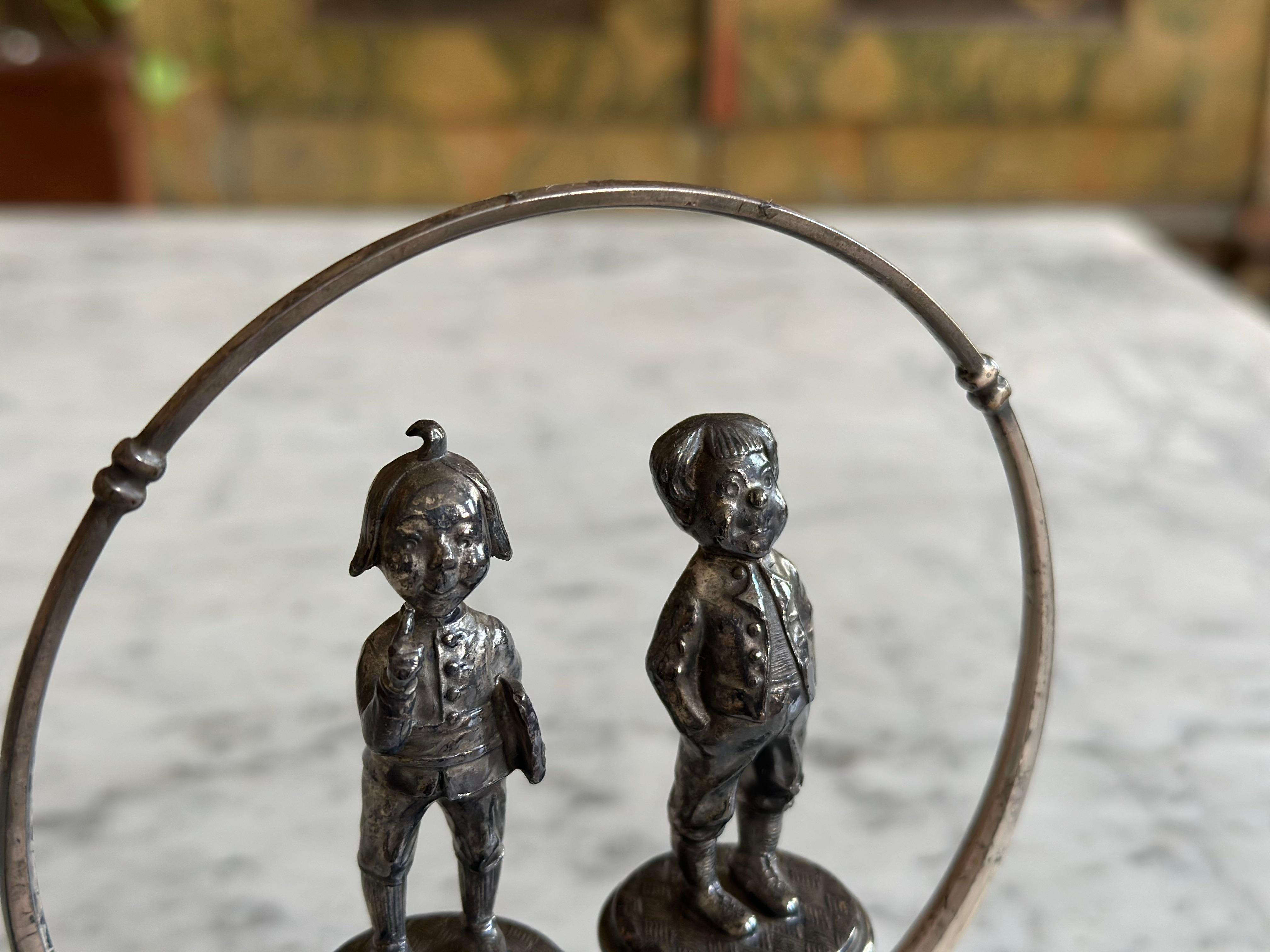 WMF “Max and Moritz” Silver-Plated Cork Holder, circa 1900 For Sale 1