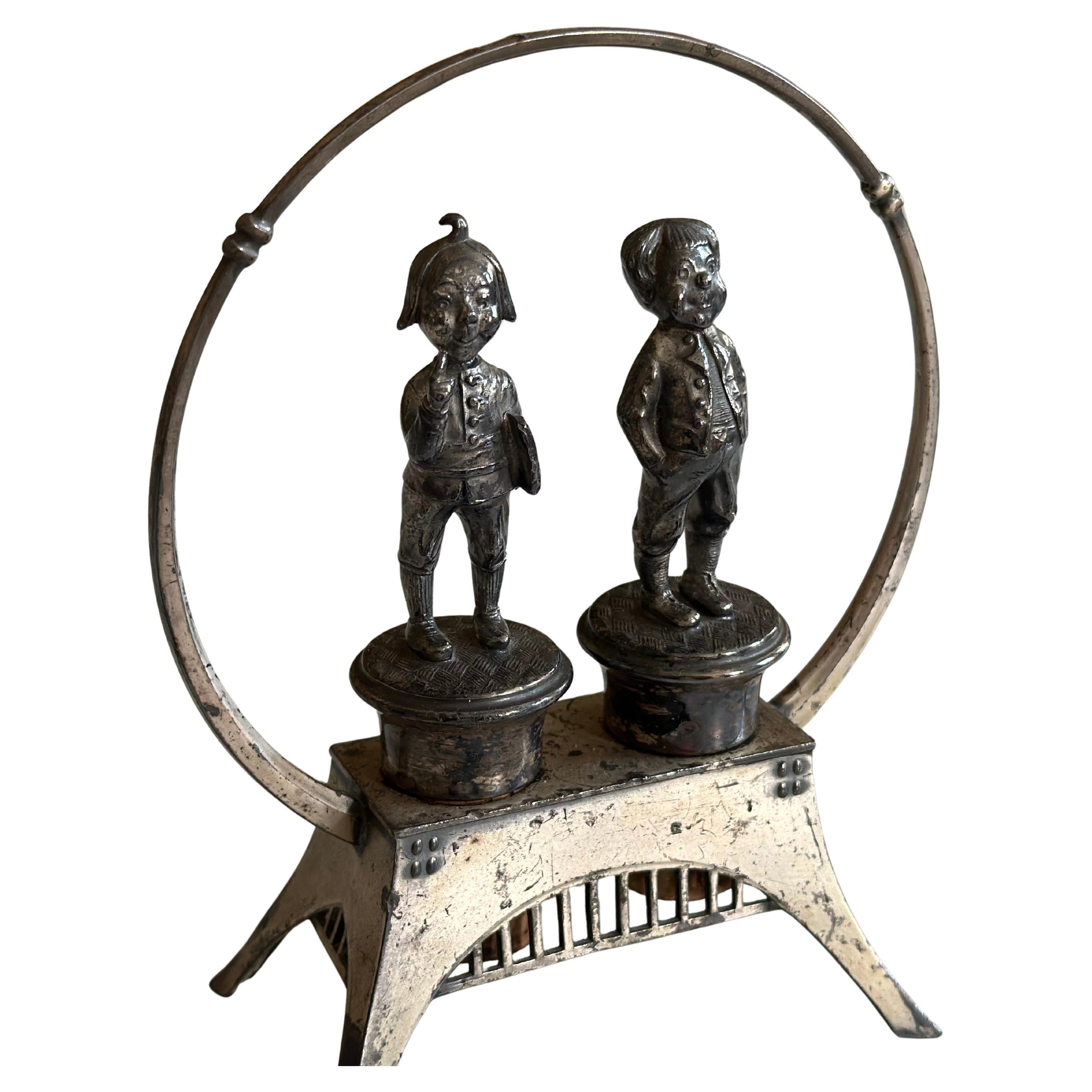 WMF “Max and Moritz” Silver-Plated Cork Holder, circa 1900 For Sale