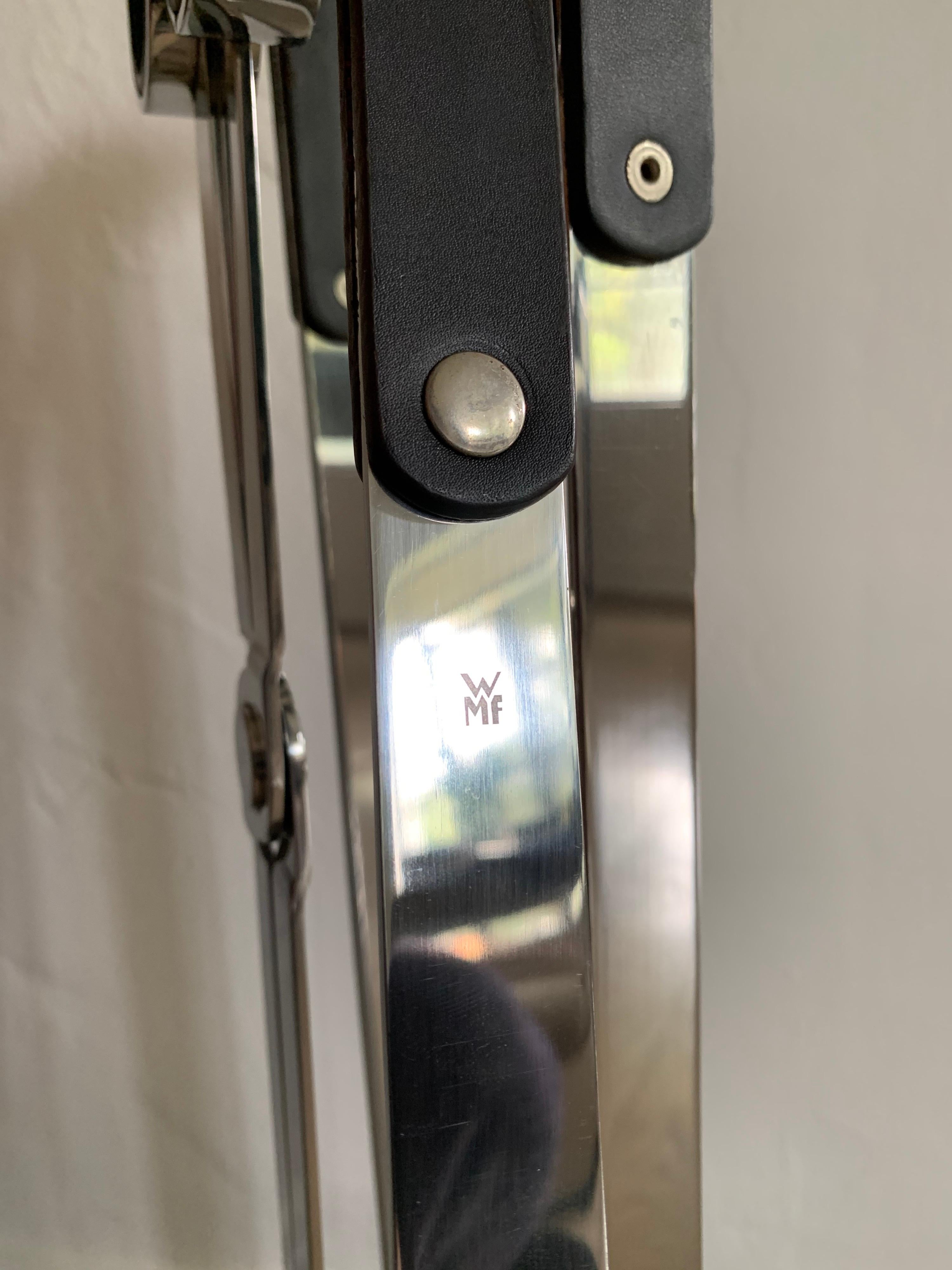 Outils de cheminée modernistes WMF garni de cuir en vente 3