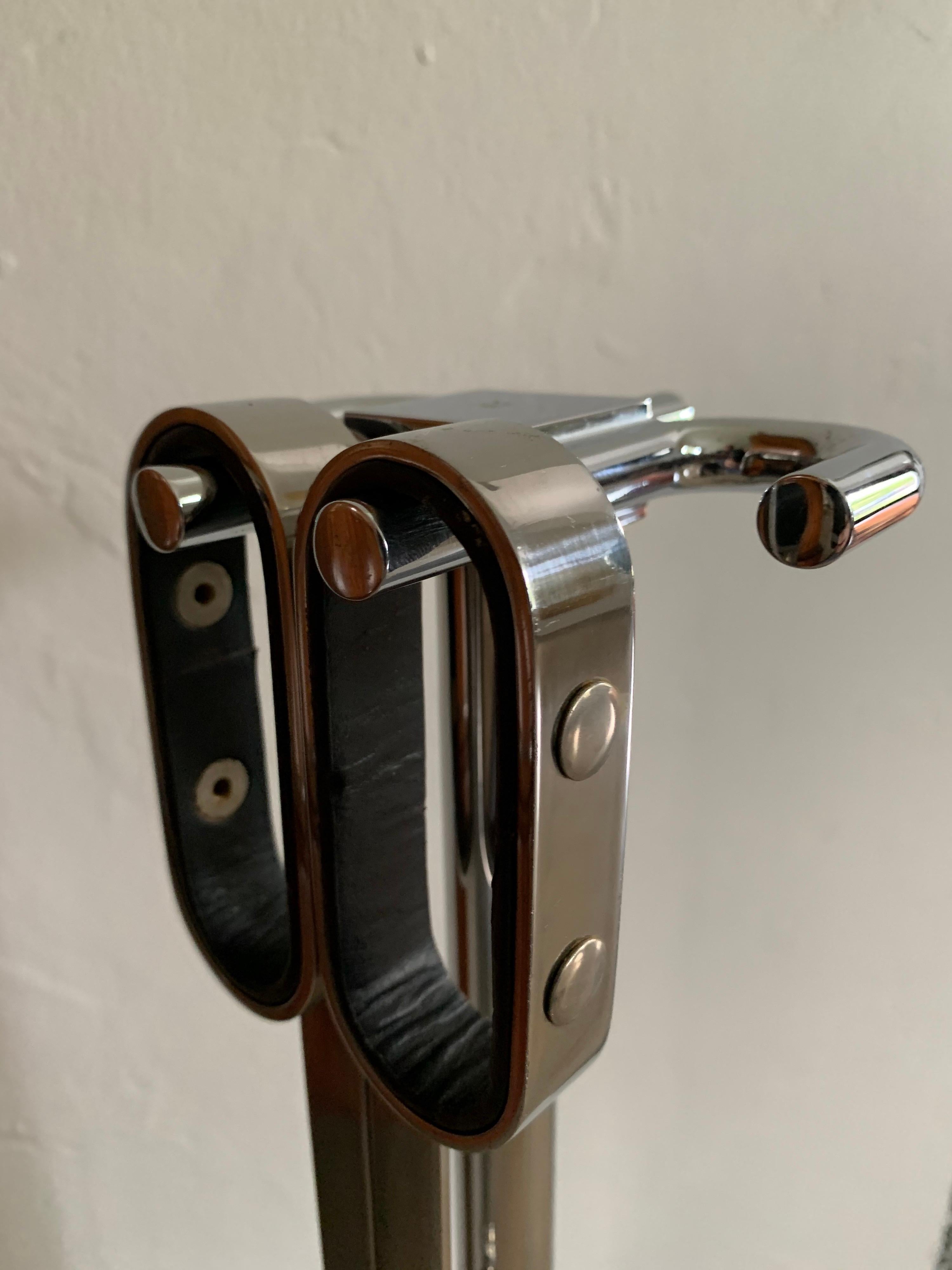 Outils de cheminée modernistes WMF garni de cuir en vente 2