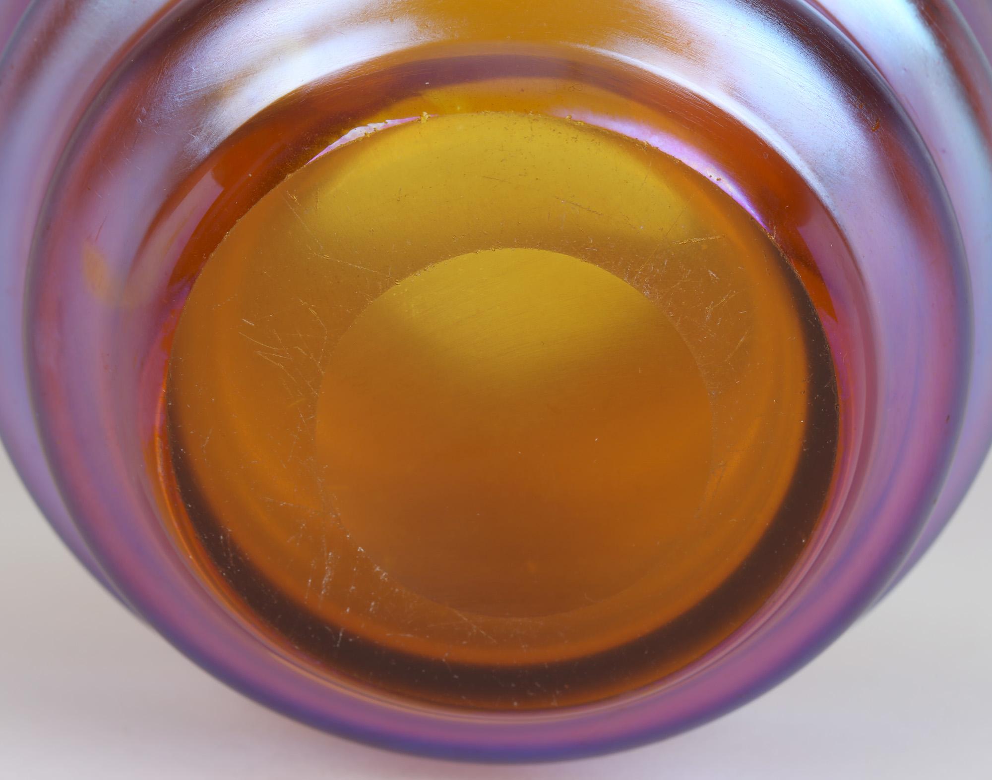 karl wiedmann art deco iridescent myra glass vase