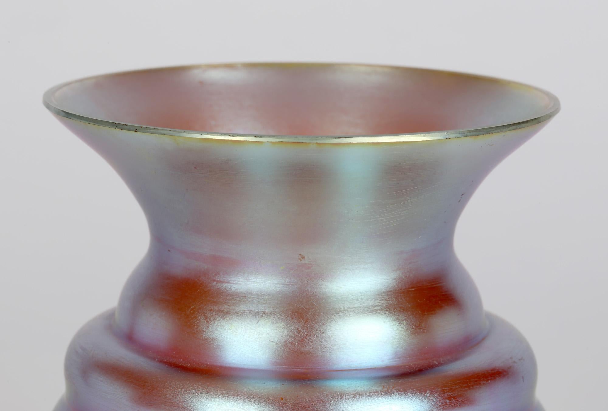 Art Deco WMF Myra Kristal Iridescent Glass Vase by Karl Wiedmann For Sale
