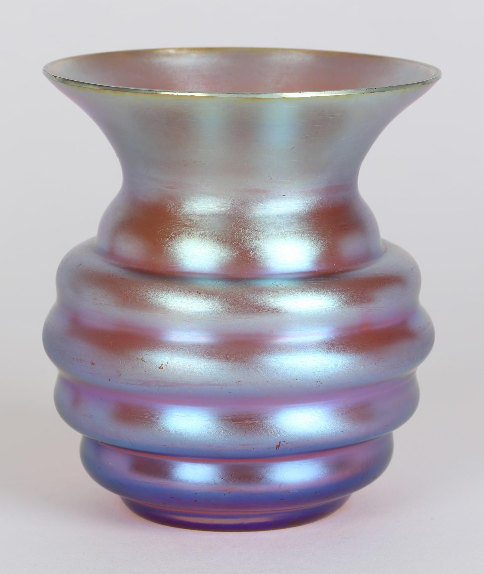 WMF Myra Kristal Iridescent Glass Vase by Karl Wiedmann In Good Condition For Sale In Bishop's Stortford, Hertfordshire