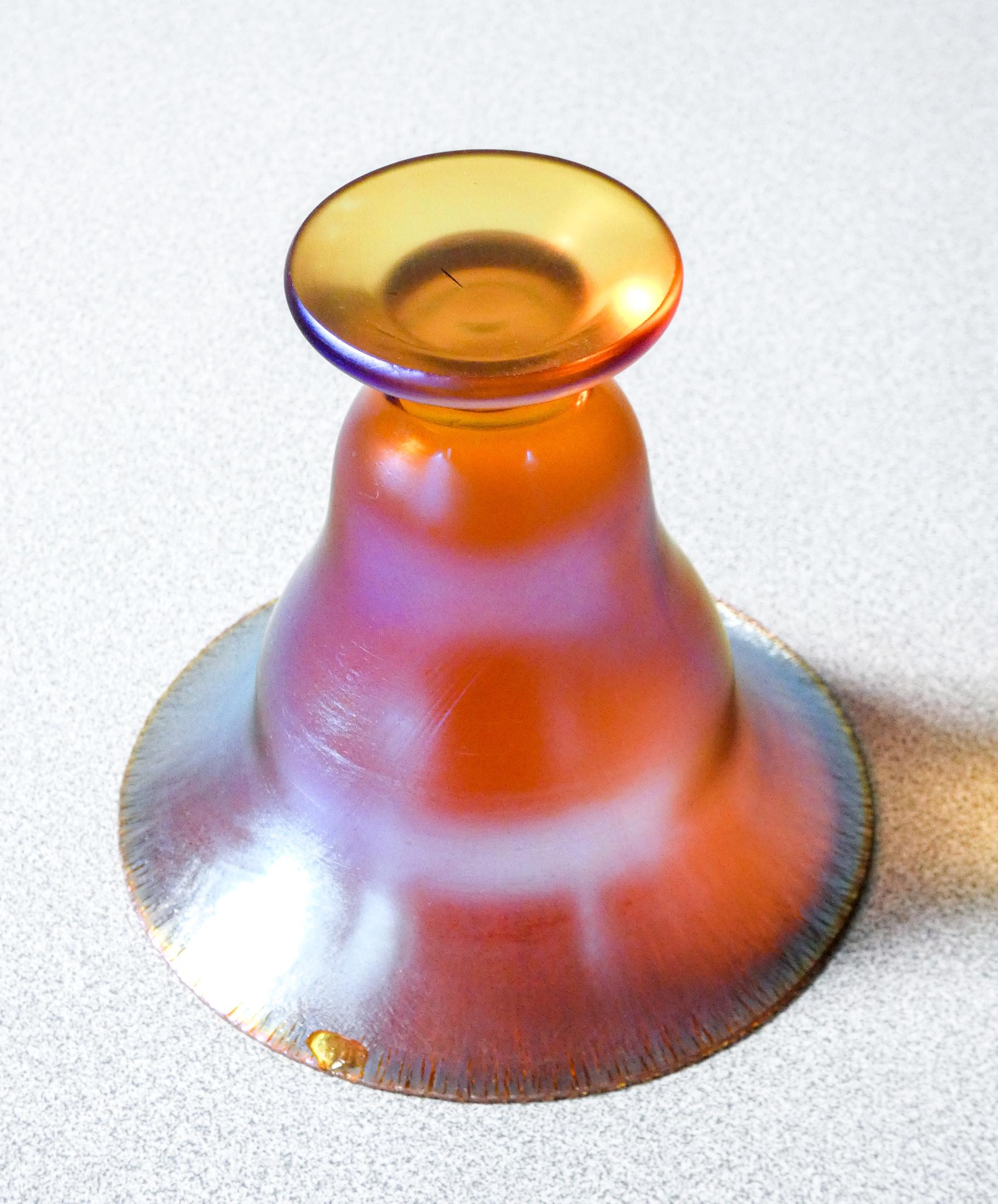 Wmf Myra-Kristall. Small Iridescent Blown Glass Vase, Germany, 1930s 6