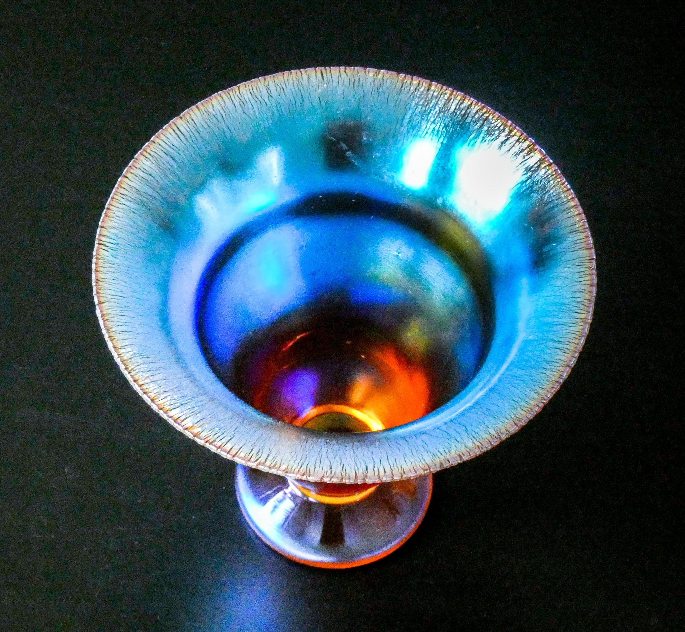 Wmf Myra-Kristall. Small Iridescent Blown Glass Vase, Germany, 1930s 4