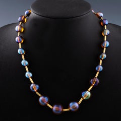 WMF Necklace with Myra Glass Beads – Art Deco c1930