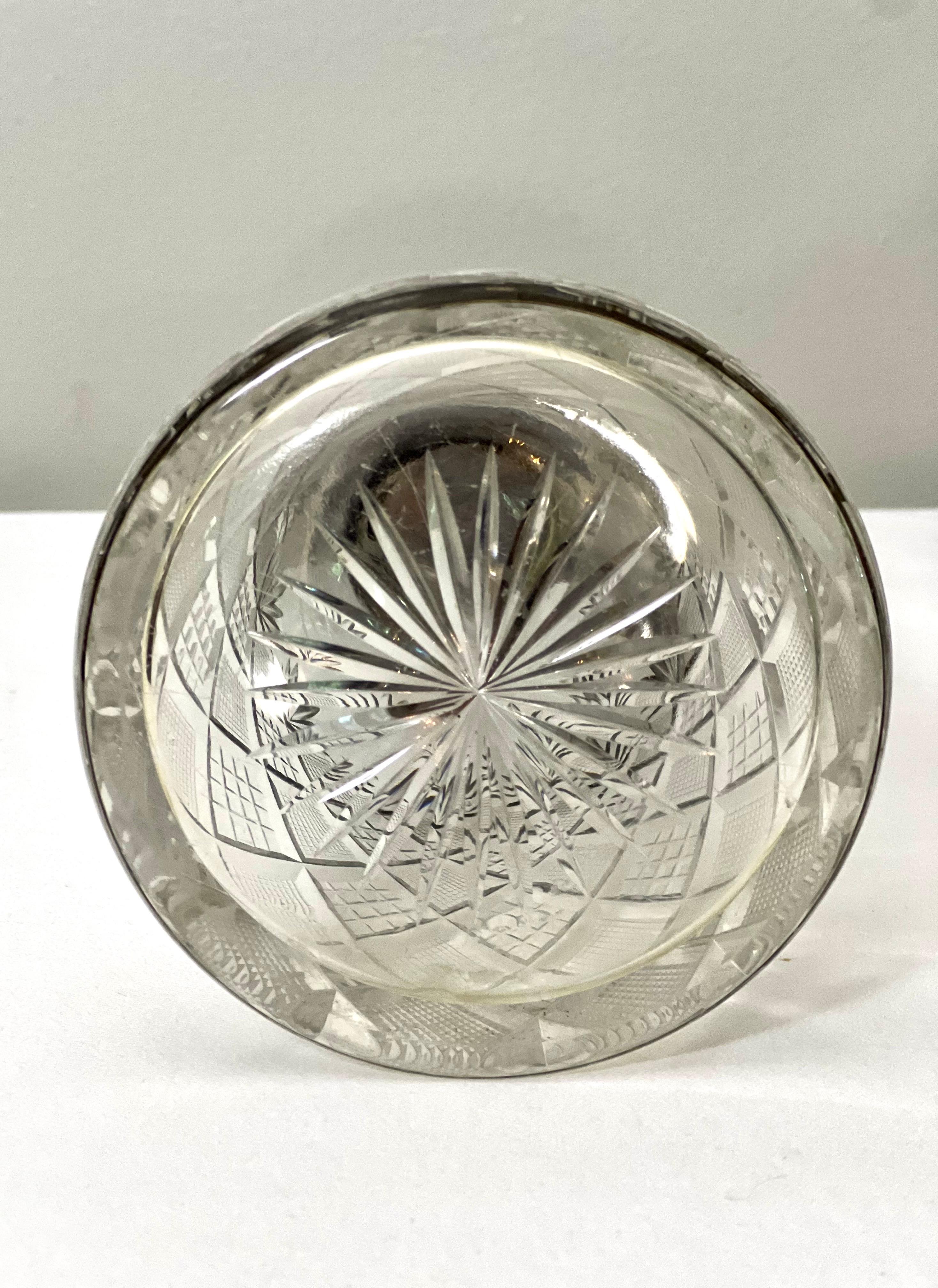 WMF Signiert Paar Jugendstil Versilbert Claret Krug Dekanter Karaffen aus geschliffenem Glas im Angebot 4
