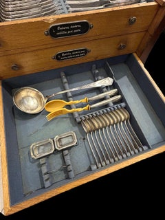 WMF Silver Art Nouveau Dinnerware in its Original Jugendstil Case, Germany