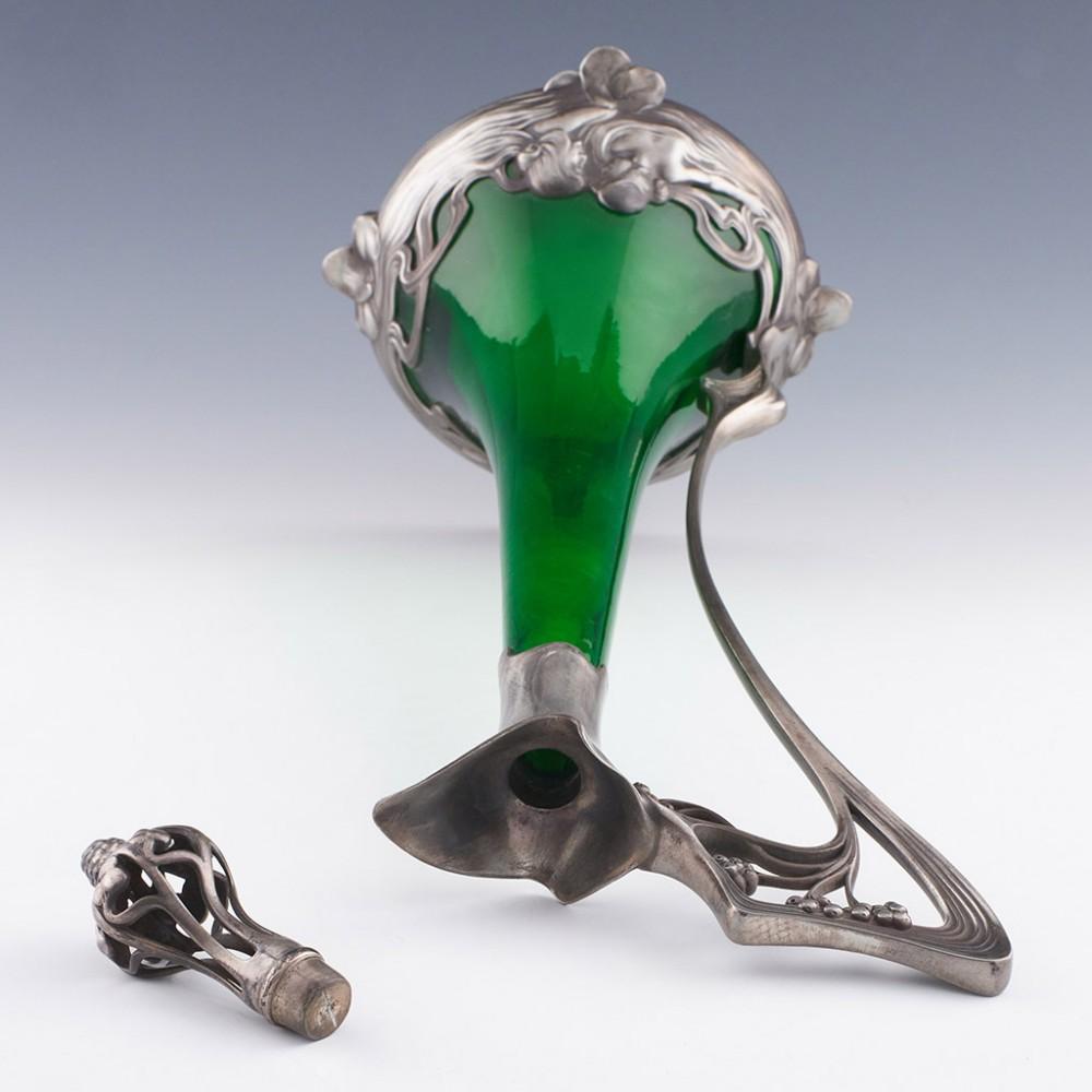 WMF Claret Jug - Art Nouveau Silver Plate and Glass  c1900 For Sale 2