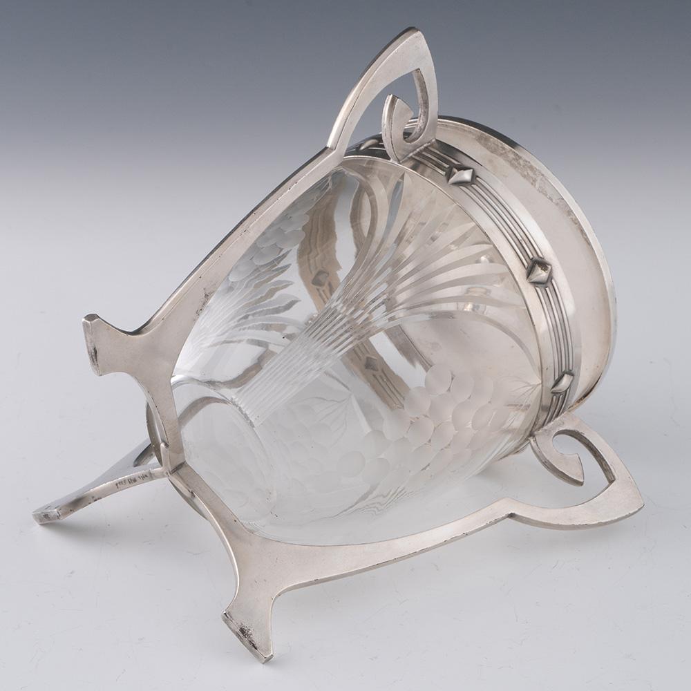 German WMF Silver Plate Art Nouveau Biscuit Box For Sale