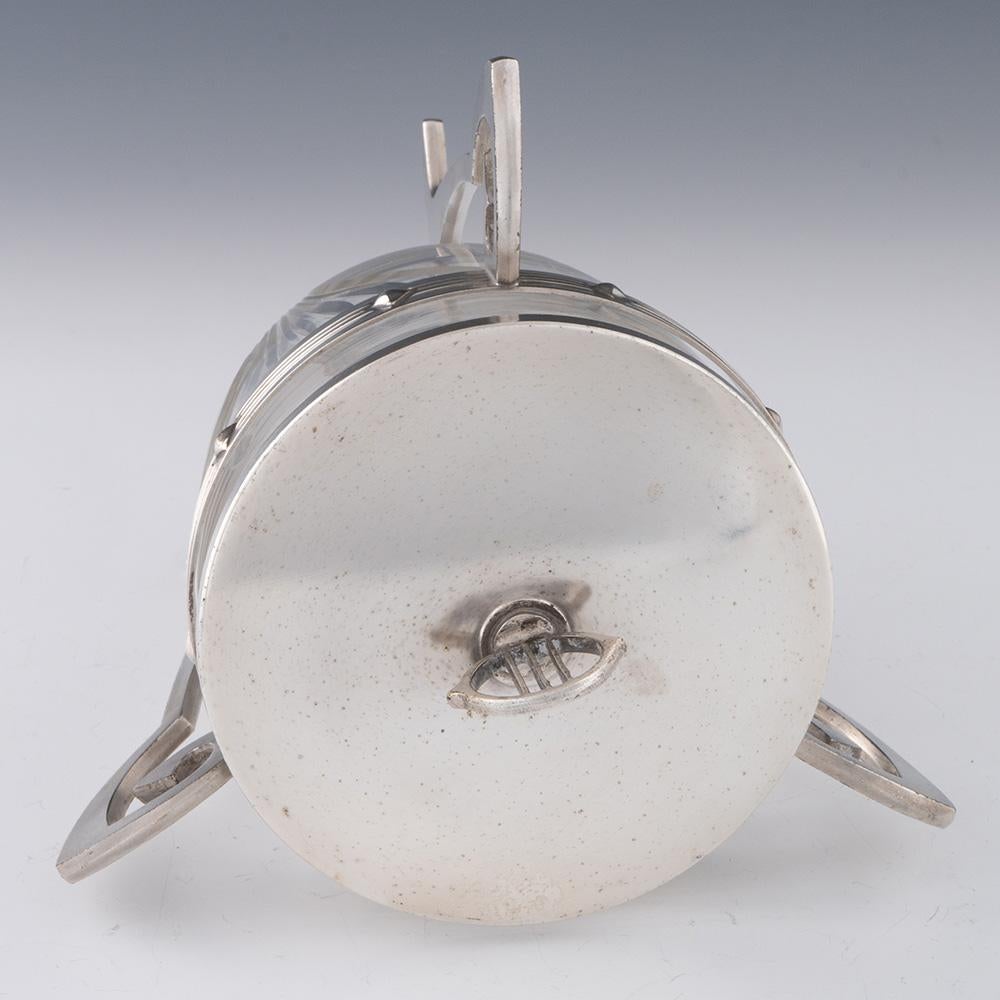 WMF Silver Plate Art Nouveau Biscuit Box In Good Condition For Sale In Tunbridge Wells, GB