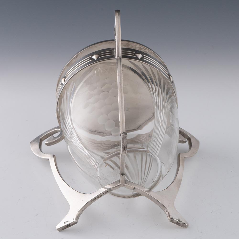 20th Century WMF Silver Plate Art Nouveau Biscuit Box For Sale