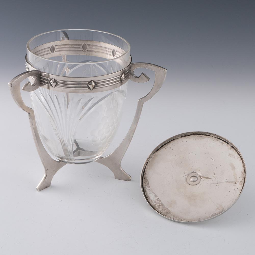 WMF Silver Plate Art Nouveau Biscuit Box For Sale 1