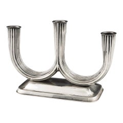 Candelabro de chapa de plata WMF, circa 1920