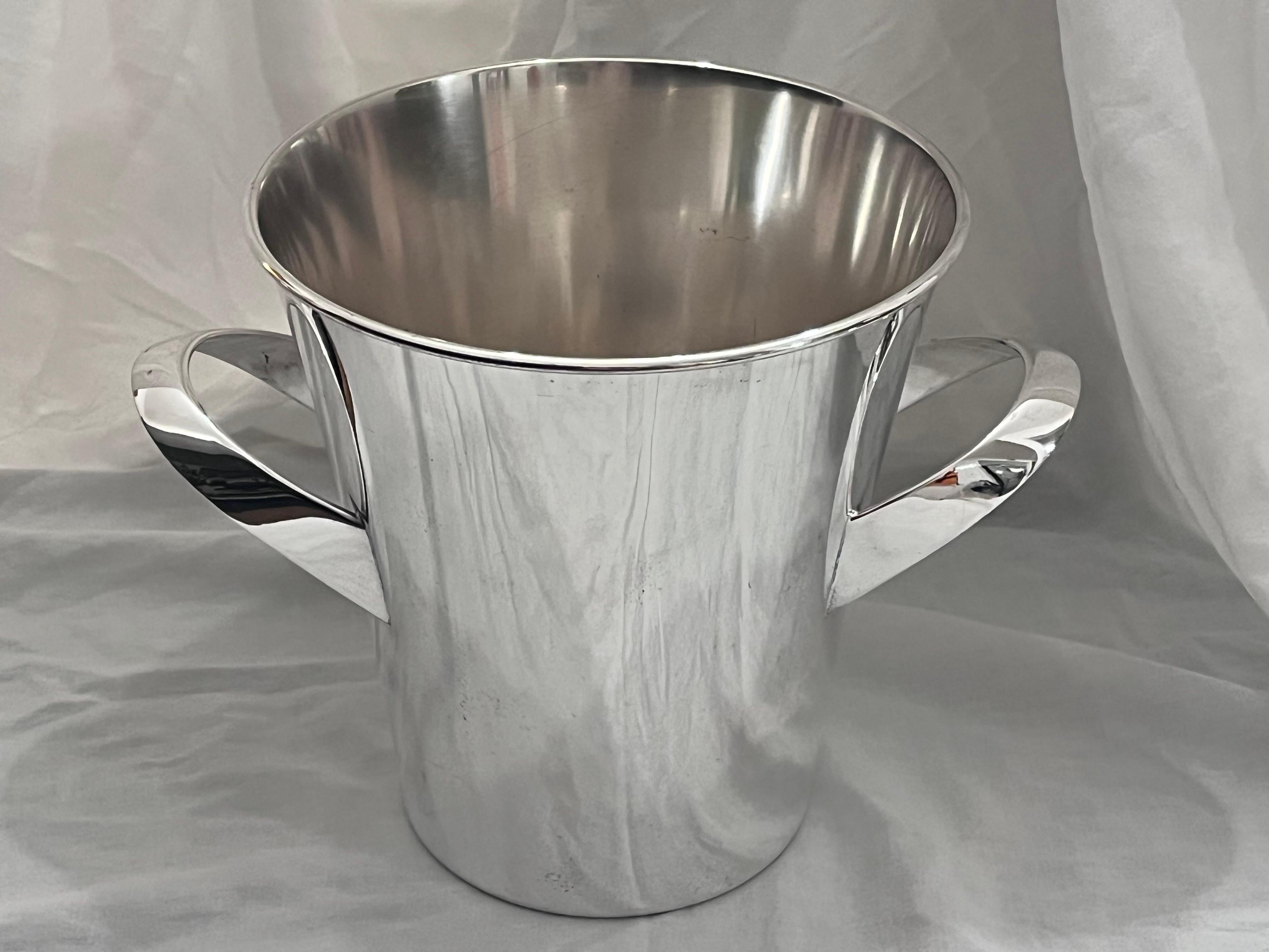 German WMF Silver Plate Ice or Champagne Double Handled Bucket Wine Cooler Kurt Mayer