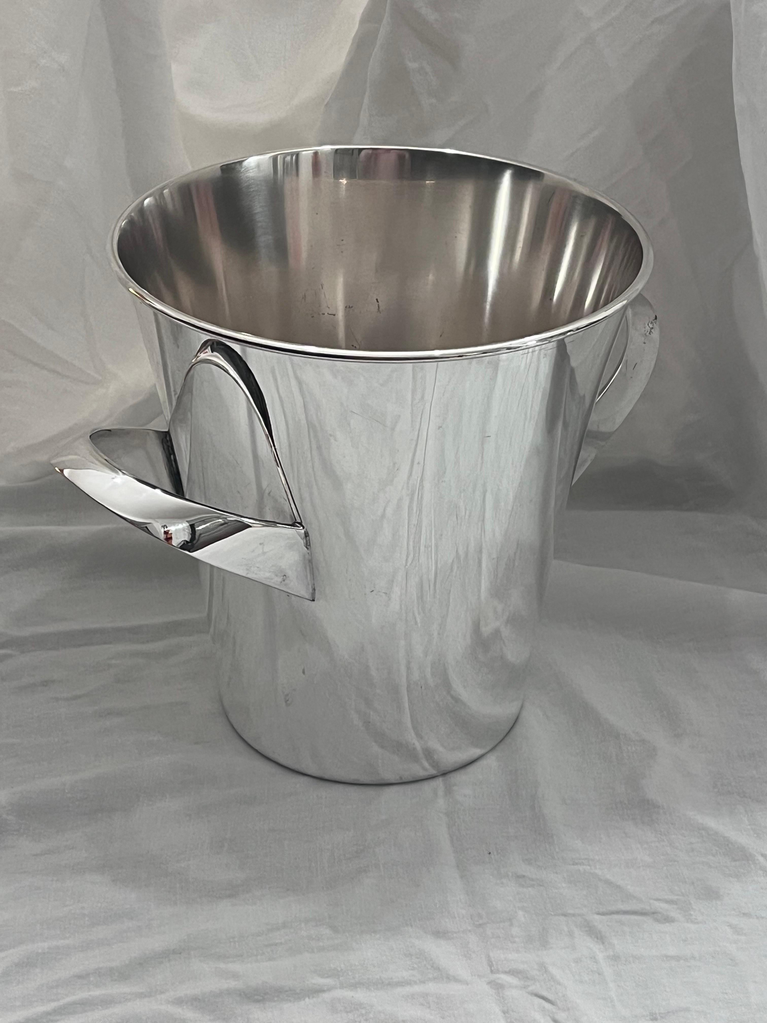 Metal WMF Silver Plate Ice or Champagne Double Handled Bucket Wine Cooler Kurt Mayer