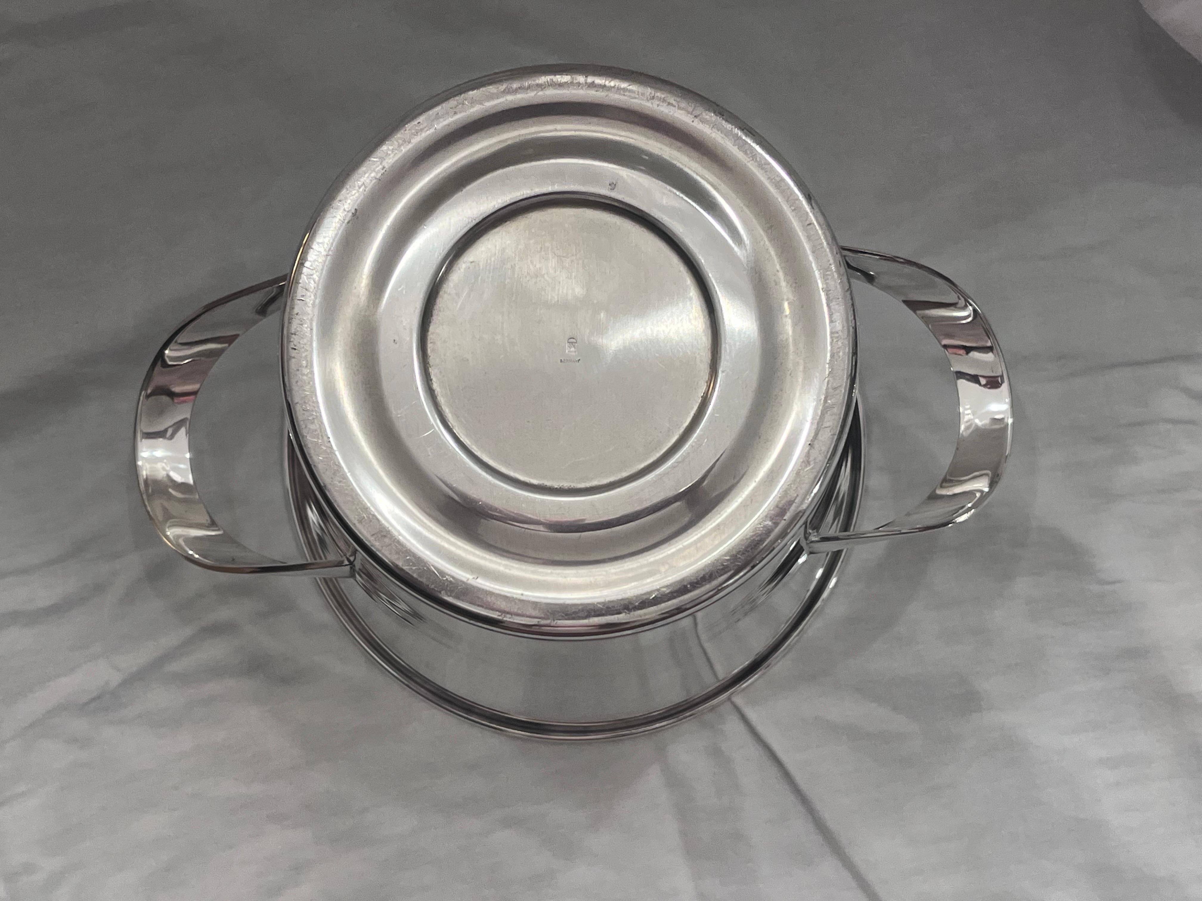 WMF Silver Plate Ice or Champagne Double Handled Bucket Wine Cooler Kurt Mayer 2