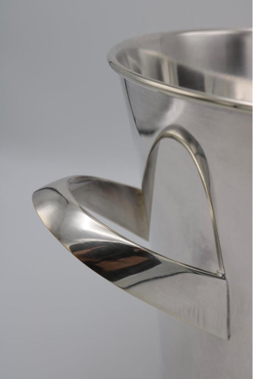WMF Silver Plate Modern Champagne Bucket Cooler Deutschland um 1950 im Zustand „Gut“ im Angebot in New York, NY
