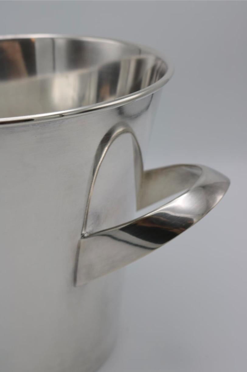 WMF Silver Plate Modern Champagne Bucket Cooler Deutschland um 1950 (Mitte des 20. Jahrhunderts) im Angebot