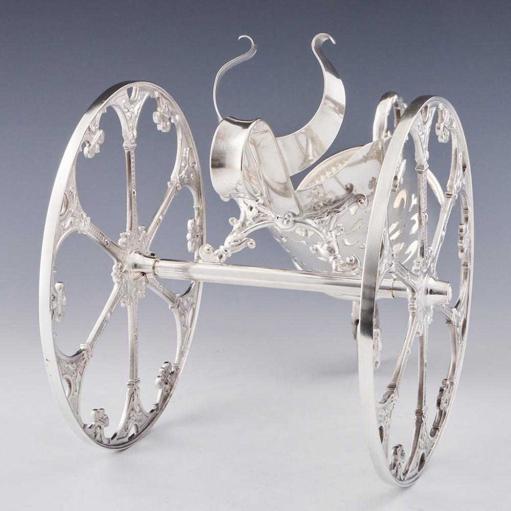 German WMF Silver Plate Wine Carriage, C 1920