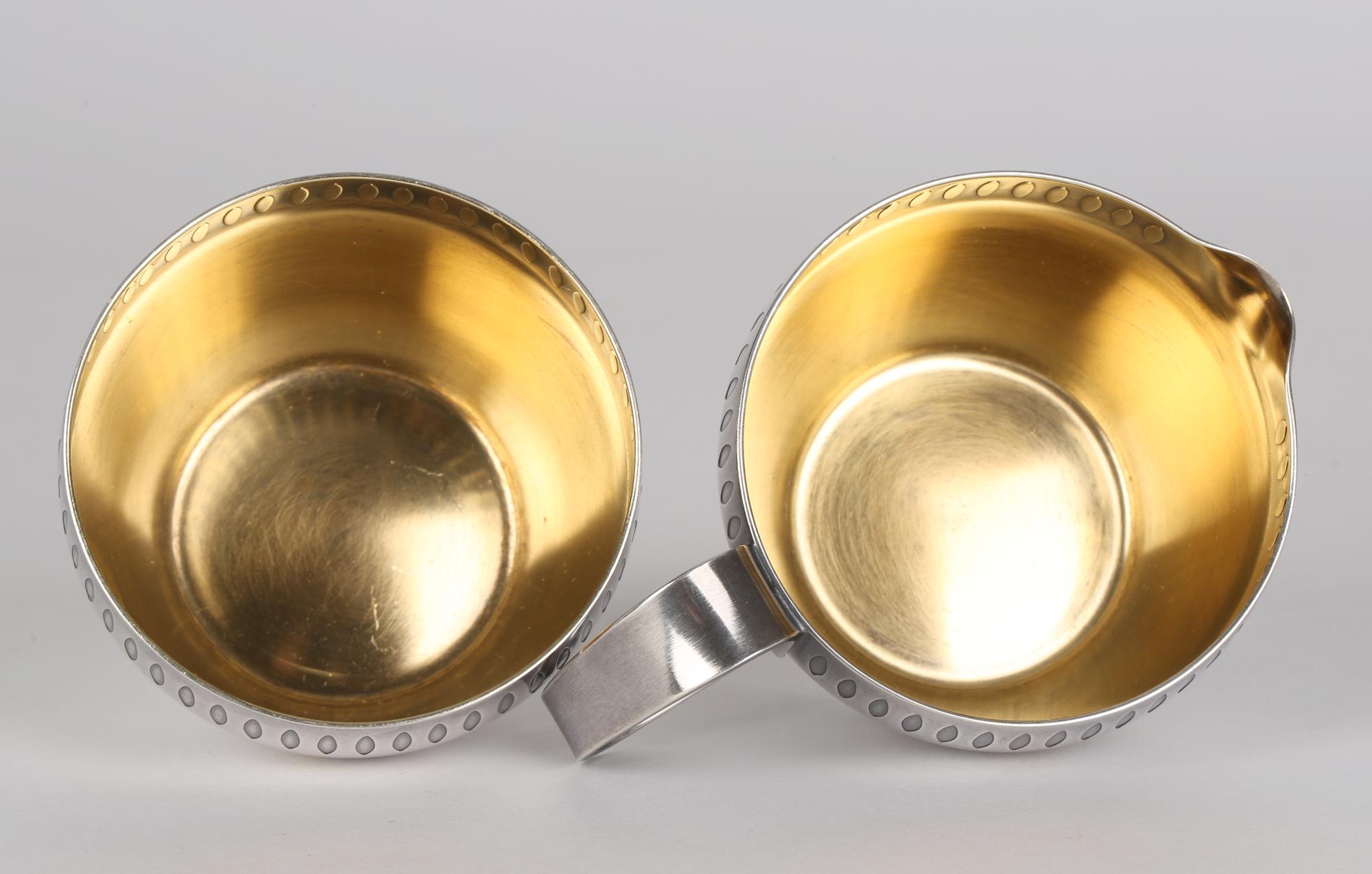 WMF 'Würtemburgische Metallwaren Fabrik' Art Deco Silver Plated Sugar Bowl & Jug For Sale 3