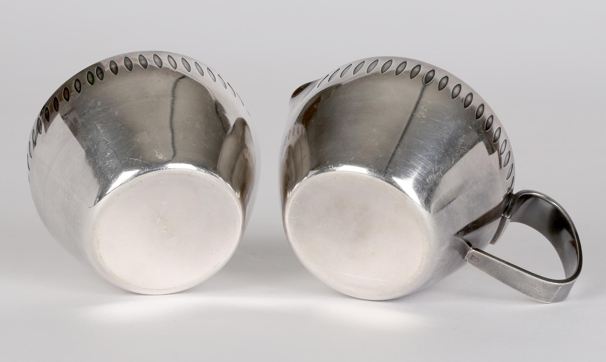 WMF 'Würtemburgische Metallwaren Fabrik' Art Deco Silver Plated Sugar Bowl & Jug For Sale 4