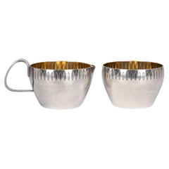 WMF 'Würtemburgische Metallwaren Fabrik' Art Deco Silver Plated Sugar Bowl & Jug
