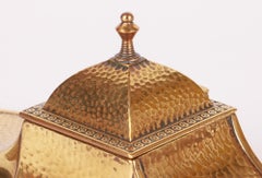 WMF Württembergische Metallwaren German Jugendstil Brass Desk Stand and Inkwell