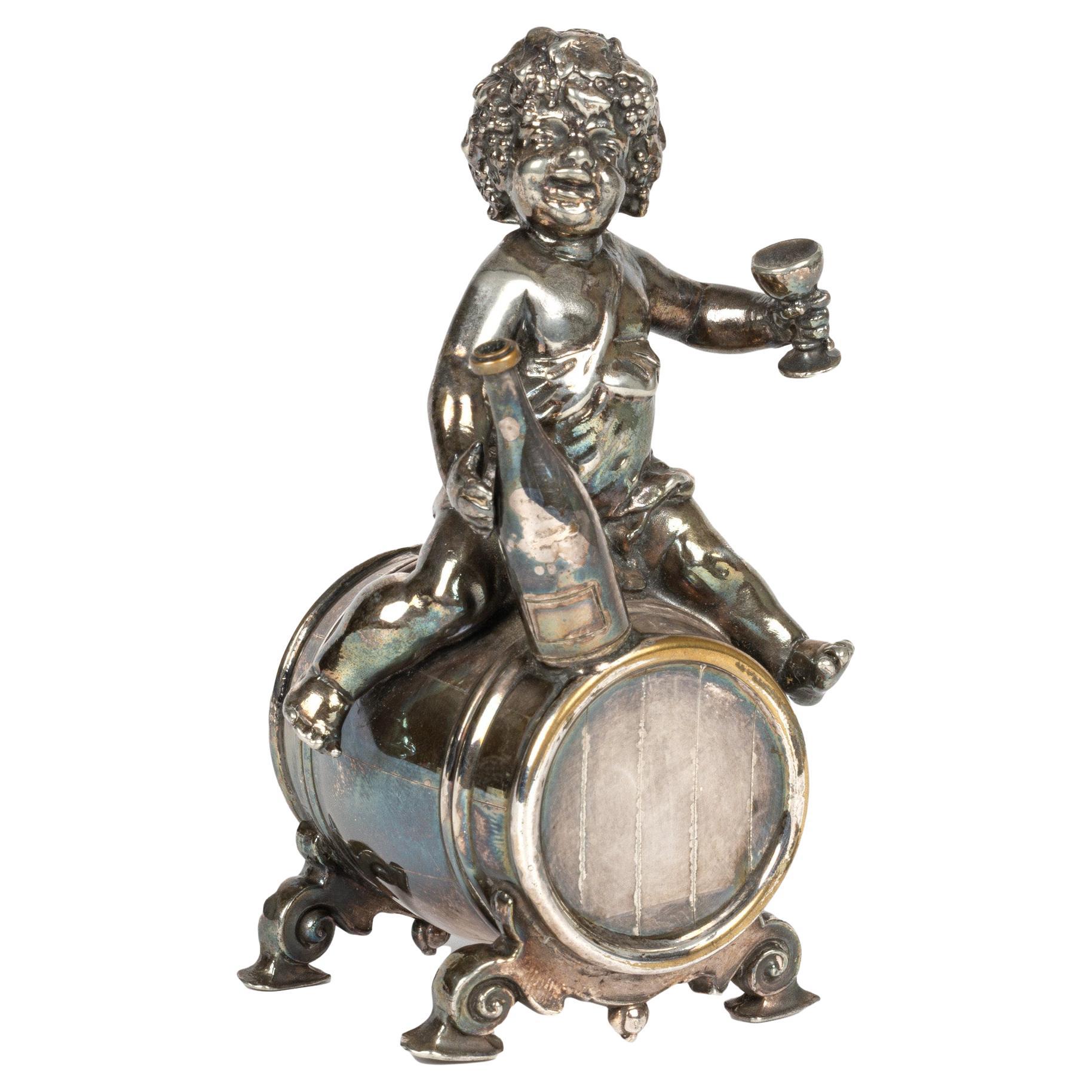 WMF Württembergische Metallwaren Versatoio per Gin Figurato Jugendstil Tedesco