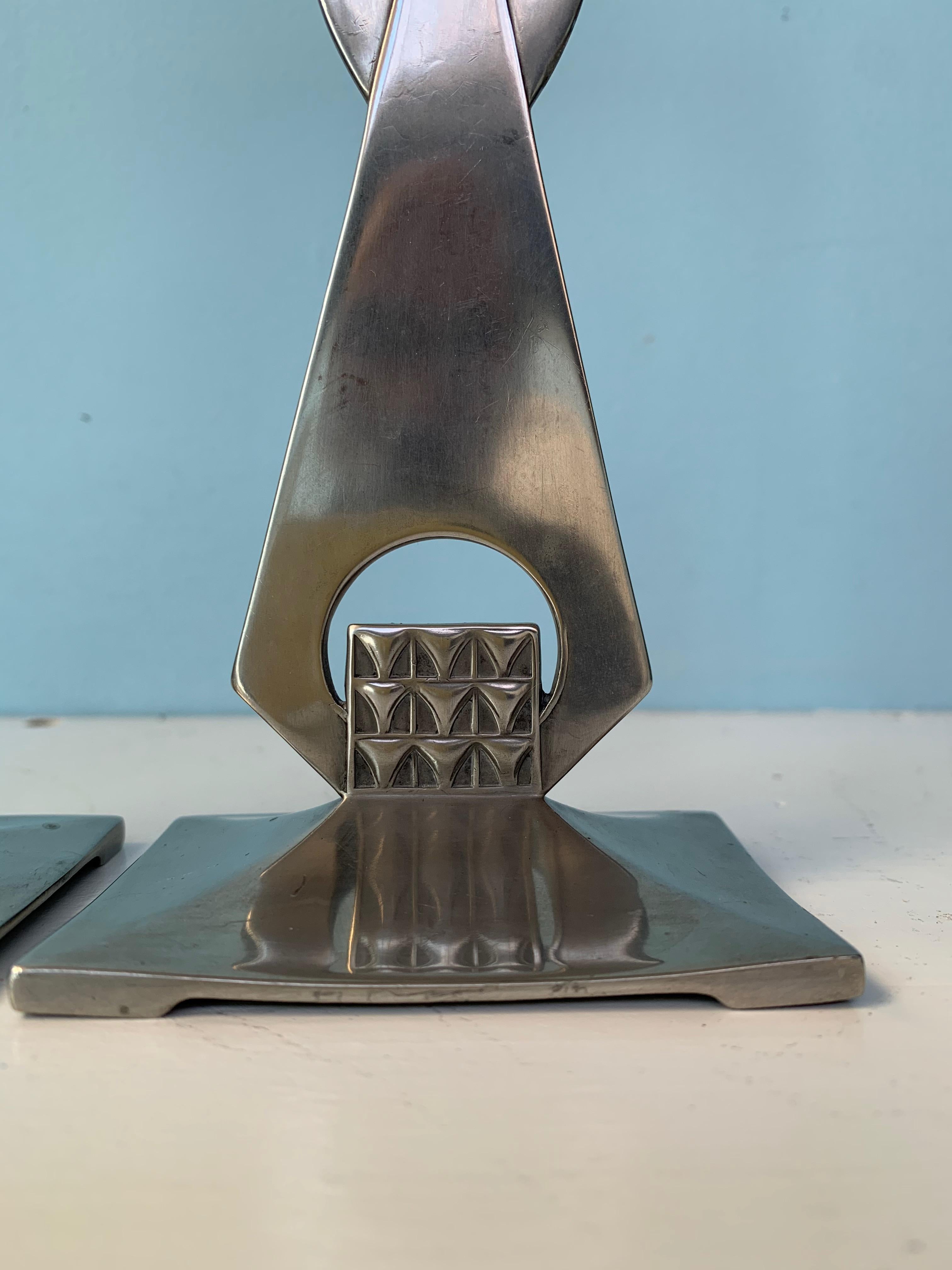 WMFB Württembergische Metallwarenfabrik Secessionist Style Candlesticks 1