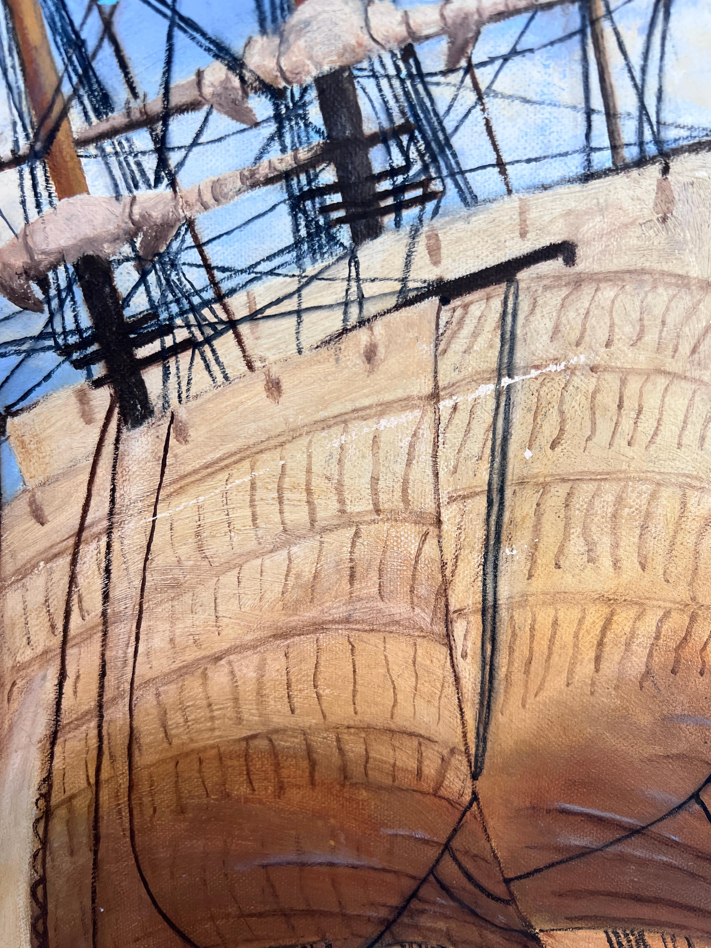 Exquisite maritime Schiffsmalerei von W.M. Goodman - Ozean-Segelschiff-Kunst im Angebot 4