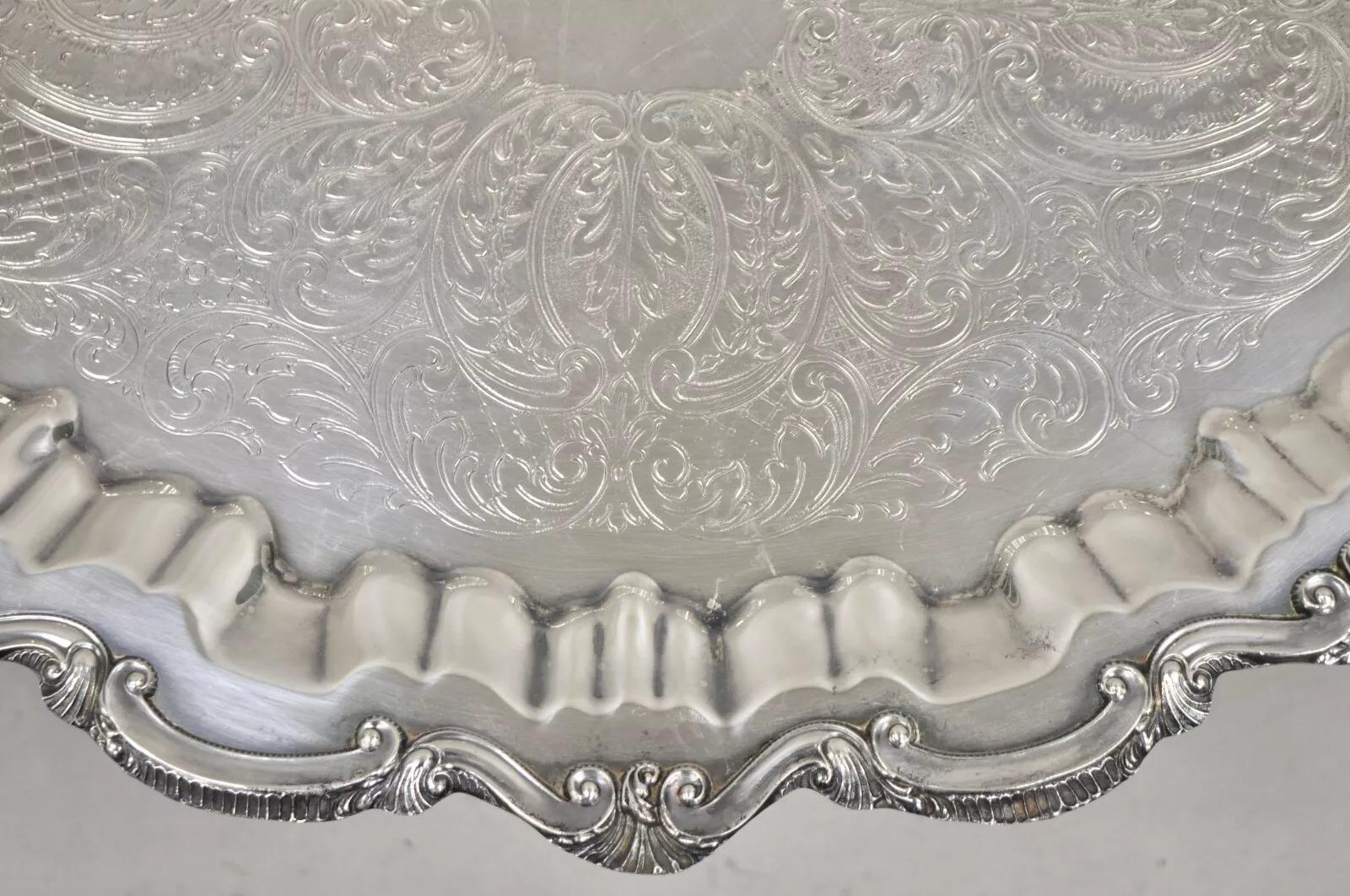 WNS Blackinton Chippendale 146 Bandeja oval plateada para servir Bandeja en Bueno estado para la venta en Philadelphia, PA