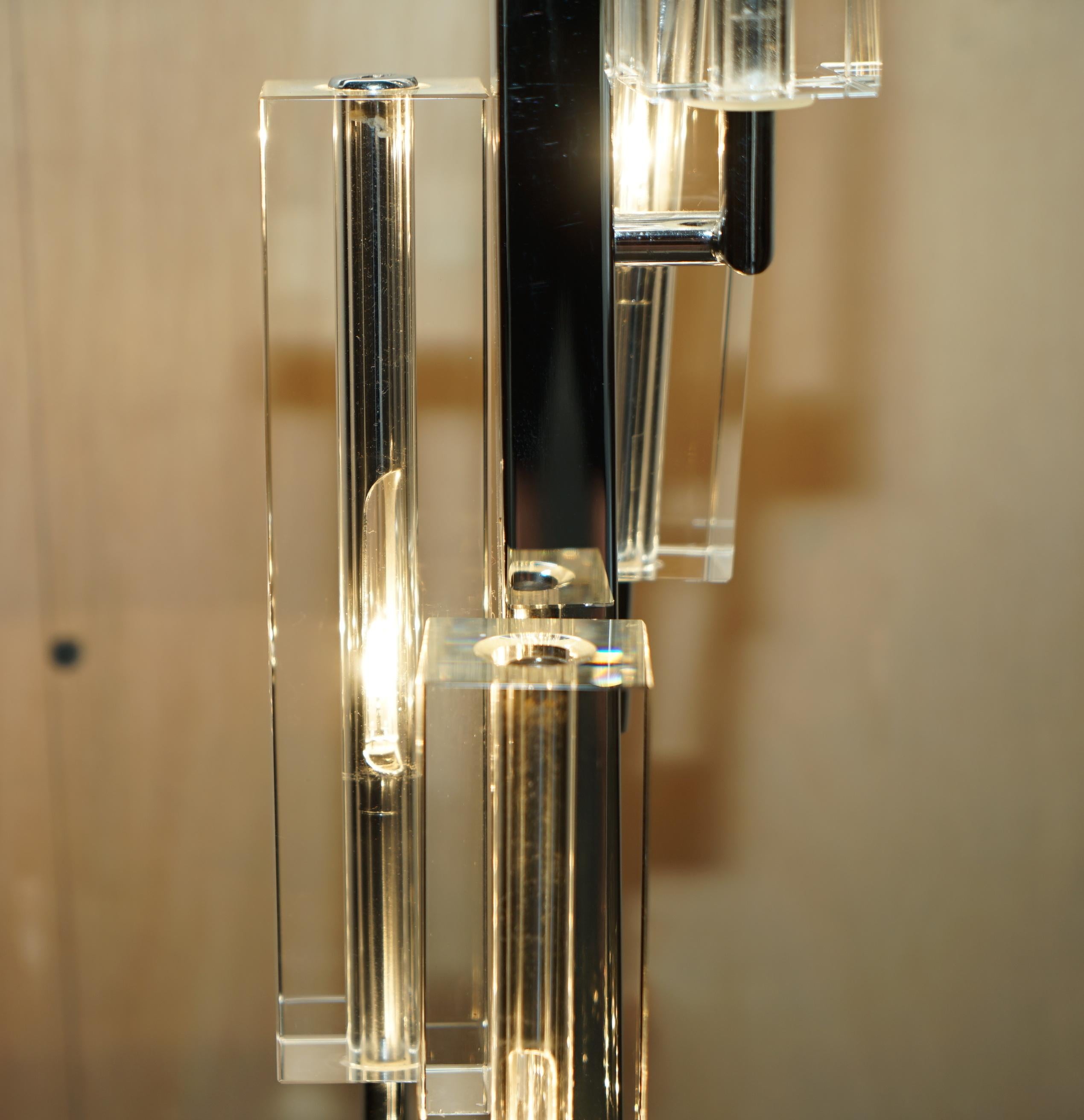 Lampadaire Wofi Leuchten chromé sur pied avec jolis revêtements lumineux en vente 6
