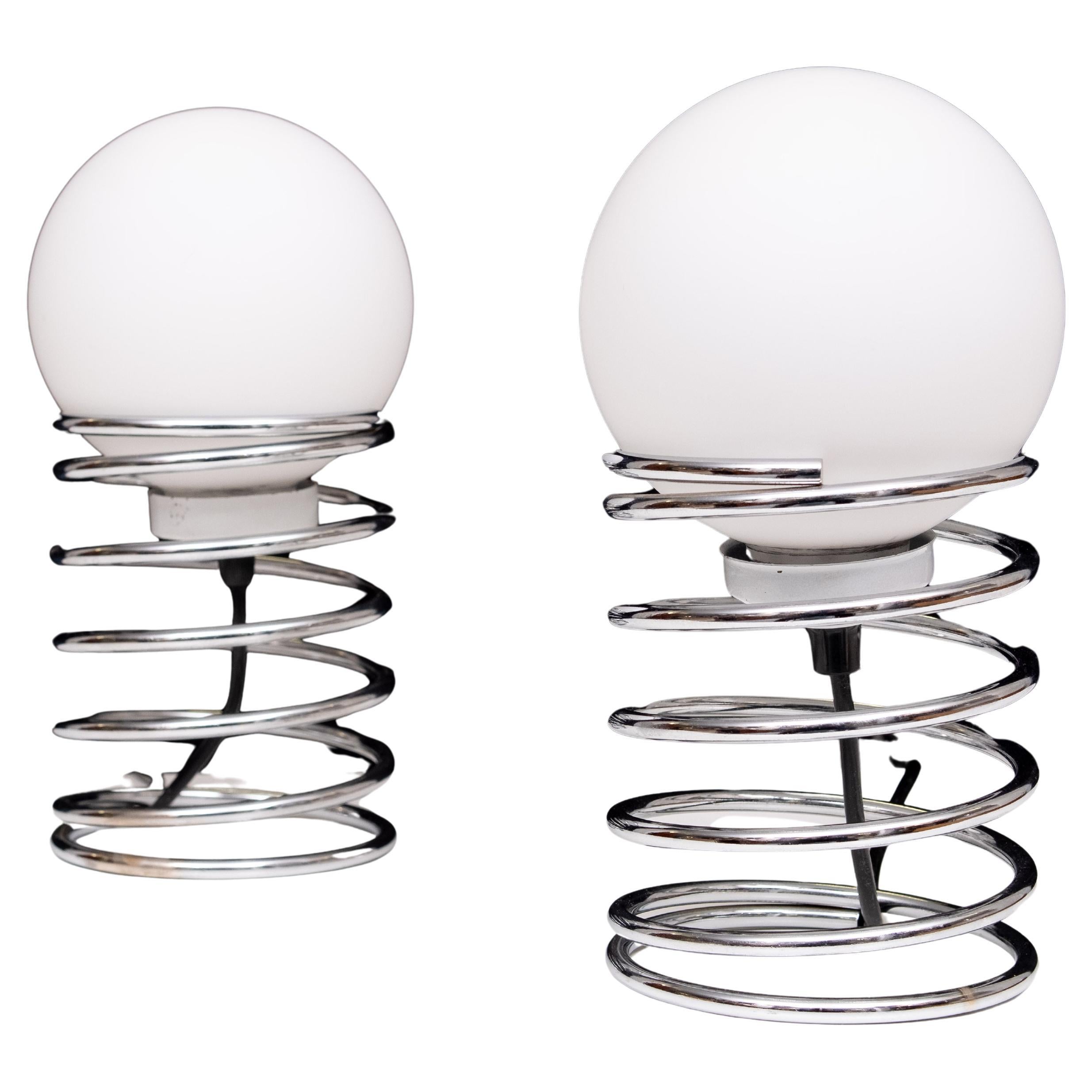 Woja Spiral Space Ace table lamps  1970s Holland